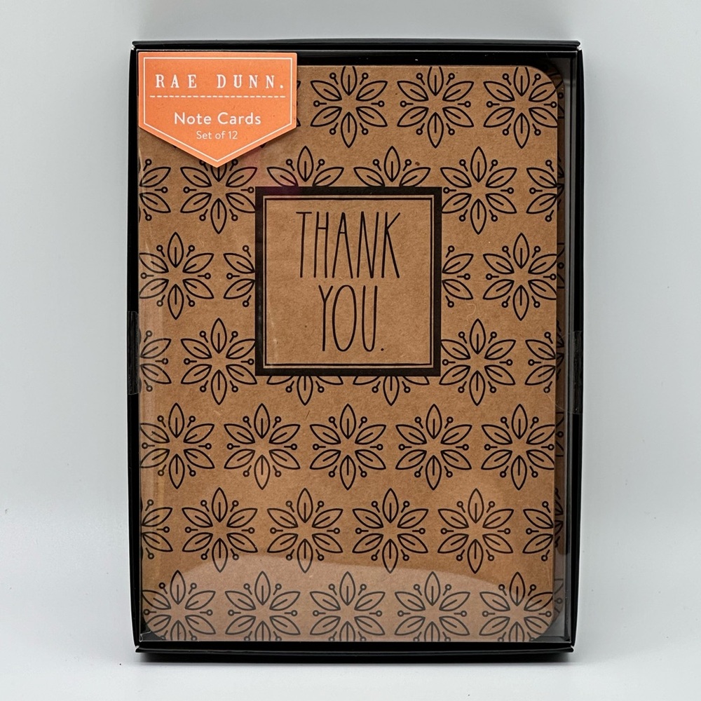 Rae Dunn THANK YOU Note Cards Kraft Brown Paper